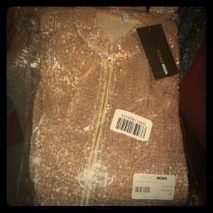 Sequined Rose gold dressy jumpsuit